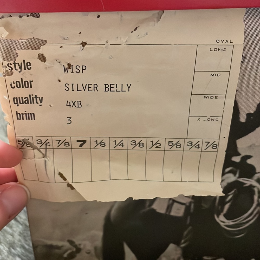 Vintage Stetson original cowboy hat. Never worn, still in original box. - Picture 2 of 10